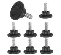 sourcing map Niveladores de patas de muebles de rosca de 1/4 a 20, 8 piezas de 15,6 mm de largo, patas ajustables para muebles, patas de nivelación roscadas, patas de nivelación roscadas para silla