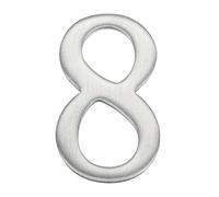 sourcing map Números de casa para exteriores, 1.85 pulgadas, autoadhesivos, de aleación de aluminio, decoración de buzón, calcomanías de números para apartamento, oficina, hotel, habitación (número 8)