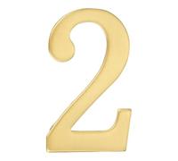 sourcing map Números de casa para exteriores, 2.8 pulgadas, magnéticos, de latón, autoadhesivos, decoración de buzón, calcomanías para apartamento, oficina, hotel, habitación (número 2)