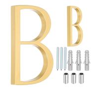sourcing map Números flotantes de casa, aleación de zinc sólida de 5 pulgadas, número de dirección moderno para exterior con kit de clavos para el hogar, calle, oficina, letrero de buzón (letra B