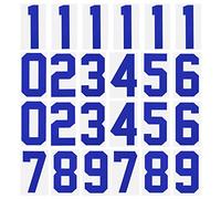 sourcing map Números termoadhesivos del 0 al 9, transferencia de calor de 8 pulgadas, color azul, número único para uniforme de equipo, camiseta deportiva, fútbol, baloncesto, béisbol, paquete de 24