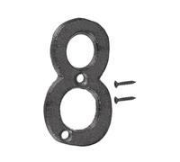 sourcing map Números y letras de casa, números de dirección vintage de hierro fundido de 7,6 cm para exteriores, número de casa sólido con tornillos para apartamento, oficina, hotel, habitación