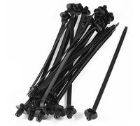 sourcing map Nylon Empuje Montaje Eléctrico Cable Cremallera Amarre, 183mm X 5mm, 20 Piezas, Negro