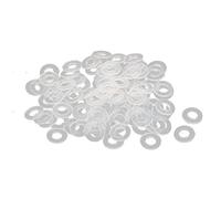 sourcing map Nylon Planas Arandelas 6mm DE M3 DI 0,5mm Grosor Sellado Junta para Grifo Tubería Agua Manguera, Claro Paquete De 100