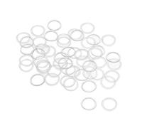 sourcing map Nylon Planas Arandelas M10 13mm DE 10mm DI 1mm Grosor Sellado Junta para Grifo Tubería Agua Manguera, Transparente, Paquete De 50