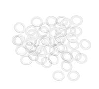 sourcing map Nylon Planas Arandelas M10 16mm DE 10mm DI 1mm Grosor Sellado Junta para Grifo Tubería Agua Manguera, Transparente, Paquete De 50