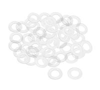 sourcing map Nylon Planas Arandelas M16 28mm DE 16mm DI 1mm Grosor Sellado Junta para Grifo Tubería Agua Manguera, Transparente, Paquete De 200