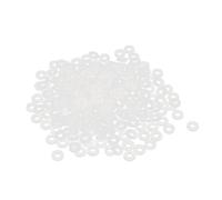 sourcing map Nylon Planas Arandelas M2 5mm DE 2mm DI 1mm Grosor Sellado Junta para Grifo Tubería Agua Manguera, Blanco, Paquete De 200