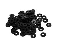 sourcing map Nylon Planas Arandelas M3 8mm OD 3mm ID 1mm Grosor para Grifo Tubería Agua Manguera, Negro Paquete de 100