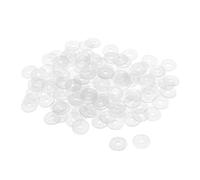sourcing map Nylon Planas Arandelas M4 17mm DE 4mm DI 1mm Grosor Sellado Junta para Grifo Tubería Agua Manguera, Transparente, Paquete De 100