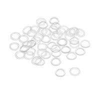 sourcing map Nylon Planas Arandelas M5 7,5mm DE 5mm DI 1mm Grosor Sellado Junta para Grifo Tubería Agua Manguera, Transparente, Paquete De 50