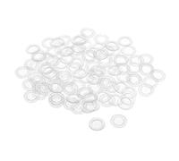 sourcing map Nylon Planas Arandelas M8 13mm DE 8mm DI 0,8mm Grosor Sellado Junta para Grifo Tubería Agua Manguera, Transparente, Paquete De 200