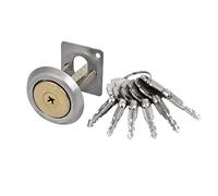 sourcing map Oficina casa Cerrojo borde transversal de cilindro chavetero Puerta Noche cierre de cerradura de tono de latón