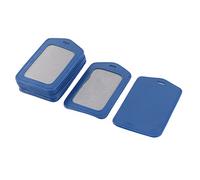 sourcing map Oficina Escuela Imitación De Piel Vertical Nombre de la tarjeta ID Badge Holder bolsa 10 Pcs