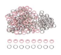 sourcing map Ojales Redondos 100 Kits, Ollaos de 8mm, Ojetes de Metal con Arandelas, para Álbumes de Recortes, Zapatos, Ropa, Cuero, Lienzo, Rosa
