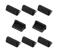 sourcing map Ordenador Portátil De Caucho USB 2.0 Tipo A Puerto Hembra Protector De La Cubierta De Polvo Negro 8Pcs