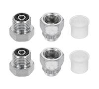 sourcing map ORFS - Juego de 2 tapas hidráulicas y tapones surtidos, junta tórica, accesorios de manguera hidráulica de acero al carbono con chapado en zinc, se adapta a accesorios y puertos ORFS-04