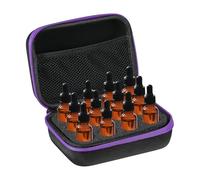 sourcing map Organizador de almacenamiento de aceites esenciales, estuche de transporte de aceite para el hogar, viajes y presentaciones, Purple, 12 Grids, moderno
