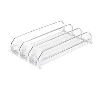 sourcing map Organizador de bebidas de 3 piezas para refrigerador, organizador de latas de refresco autoempujable, dispensador de bebidas ajustable para nevera, despensa, color blanco