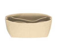 sourcing map Organizador de bolso, organizador de fieltro para bolso de mano de almacenamiento y acabado, forro interior con cremallera para mochila elegante, bolsas de hombro, Khaki, Bolsa: