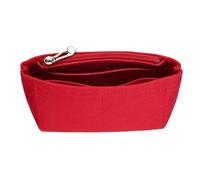 sourcing map Organizador de bolso, organizador de fieltro para bolso de mano, mini bolsa de almacenamiento y acabado, forro interior con cremallera para mochila elegante, bolsas de hombro, Red, Bolsa: