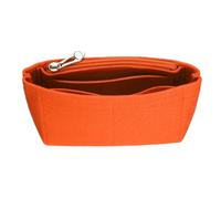 sourcing map Organizador de bolso, organizador de fieltro para bolso de mano, mini bolsa de almacenamiento y acabado, forro interior con cremallera para mochila elegante, bolsas de hombro, Orange