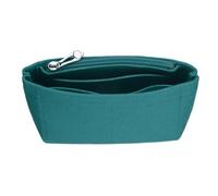 sourcing map Organizador de bolso, organizador de fieltro para bolso de mano, mini bolsa de almacenamiento y acabado, forro interior con cremallera para mochila elegante, bolsas de hombro, Lago Verde