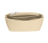 sourcing map Organizador de bolso, organizador de fieltro para bolso de mano, mini bolsa de almacenamiento y acabado, forro interior con cremallera para mochila elegante, bolsas de hombro, Khaki, 6.5