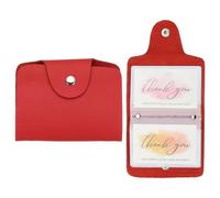 sourcing map Organizador de tarjetas de crédito de cuero para tarjetas de visita, funda delgada para tarjetas de identificación, protector de bolsillo con ranuras para hombres y mujeres, Red