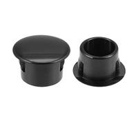 sourcing map Orificio Tapones Negro Plástico 13mm (1/2 pulgada) Presión Bloqueo Orificio Tubo (12,5-13mm) Acero Muebles Cercado Poste Tubería Inserción Extremo Tapas para Gimnasia Equipo 50uds