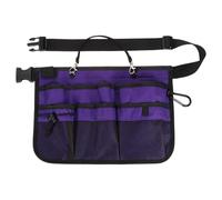 sourcing map Oxford - Delantal de herramientas de cintura ajustable de 13 x 9 pulgadas, con 6 bolsillos para hombres y mujeres, bolsa de carpintería, color morado