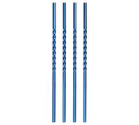 sourcing map Pajitas de metal reutilizables, 4 pajitas de acero inoxidable de 8.4 pulgadas de largo y 0.25 pulgadas de diámetro, pajitas rectas para bebidas de té de burbujas congeladas (azul)