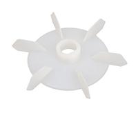sourcing map Paletas 20mm de diámetro interior de 6 paletas de plástico del impulsor del ventilador del motor de sustitución de la rueda de paletas blanco
