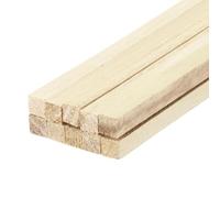 sourcing map Palos cuadrados de madera, 20 x 0.5 x 0.5 pulgadas, varilla de madera dura sin acabar, palitos de madera dura para manualidades, paquete de 10