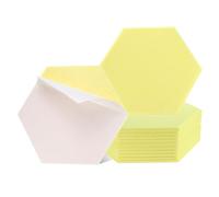 sourcing map Panel acústico autoadhesivo de 30 x 26 x 0,9 cm, buena densidad, a prueba de sonido, paneles hexagonales de absorción de sonido, azulejos de pared con borde biselado (amarillo limón)