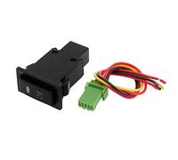 sourcing map Panel Rojo Piloto Led 4 Cables Interruptor de Luz Antiniebla Carola