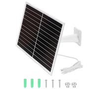 sourcing map Panel solar para cámara de anillo, cargador de panel solar USB de 12 W 12 V con cable de puerto tipo C de 6 pies, soporte de pared para comedero de pájaros al aire libre, IP65 impermeable