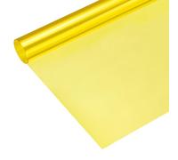 sourcing map Papel de filtro de color de gel, película de PVC, 100 x 100 cm, amarillo para luz de cabeza roja de estudio fotográfico