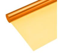 sourcing map Papel de filtro de color de gel, película de PVC, 100 x 100 cm, naranja, 85 A, para estudio fotográfico, luz de cabeza roja