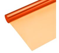 sourcing map Papel de filtro de color de gel, película de PVC, 100 x 100 cm, naranja 85 para estudio fotográfico, luz de cabeza roja