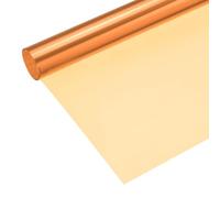 sourcing map Papel de filtro de color de gel, película de PVC, 100 x 100 cm, naranja 85B para luz de cabeza roja de estudio fotográfico