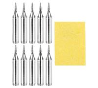 sourcing map Paquete de 10 puntas de soldadura de 900 m, puntas de soldadura calentadas internamente con almohadilla de esponja de limpieza, kit de accesorios de soldadura de repuesto para punta de