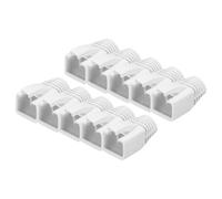 sourcing map Paquete de 100 fundas para conector de cable, Cat6A Cat7/7A, cable de red Ethernet, 8 mm de diámetro del agujero (blanco)