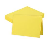 sourcing map Paquete de 100 papeles de cartulina en blanco de 5.9 x 7.9 pulgadas, cartulina amarilla limón, papel de cartulina gruesa plegada a granel para impresora, tarjetas de bricolaje, regalo de