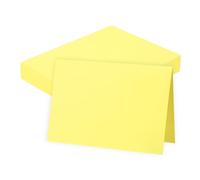 sourcing map Paquete de 100 papeles de cartulina en blanco de 5.9 x 7.9 pulgadas, cartulina amarilla clara a granel, papel de cartulina gruesa plegada para impresora, tarjetas de bricolaje, regalo de