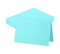 sourcing map Paquete de 100 papeles de cartulina en blanco de 5.9 x 7.9 pulgadas, cartulina azul claro, grueso y plegado, papel de cartulina pesada para impresora, tarjetas de bricolaje, regalo de