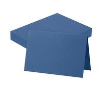 sourcing map Paquete de 100 papeles de cartulina en blanco de 5.9 x 7.9 pulgadas, cartulina azul cobalto, papel de cartulina grueso plegado para impresora, tarjetas de bricolaje, regalo de