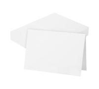 sourcing map Paquete de 100 papeles de cartulina en blanco de 5.9 x 7.9 pulgadas, cartulina blanca gruesa plegada a granel para impresora, tarjetas de bricolaje, regalo de felicitación, invitaciones