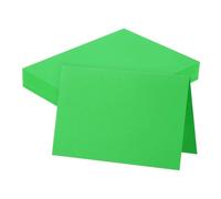 sourcing map Paquete de 100 papeles de cartulina en blanco de 5.9 x 7.9 pulgadas, cartulina verde a granel, papel de cartulina grueso doblado para impresora, tarjetas de bricolaje, regalo de