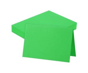 sourcing map Paquete de 100 papeles de cartulina en blanco de 5.9 x 7.9 pulgadas, cartulina verde a granel, papel de cartulina grueso doblado para impresora, tarjetas de bricolaje, regalo de